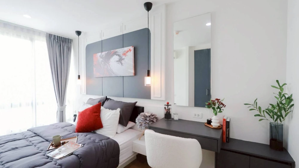 For sale: ICONDO Sukhumvit 103, decorated in a Modern Classic style, luxurious atmosphere, comfortable to the eyes, giving the feeling of being in a h