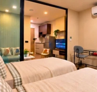 Kave Town Space for sale: Comfortable, minimalist-style rooms with garden views in a great location. Book now!