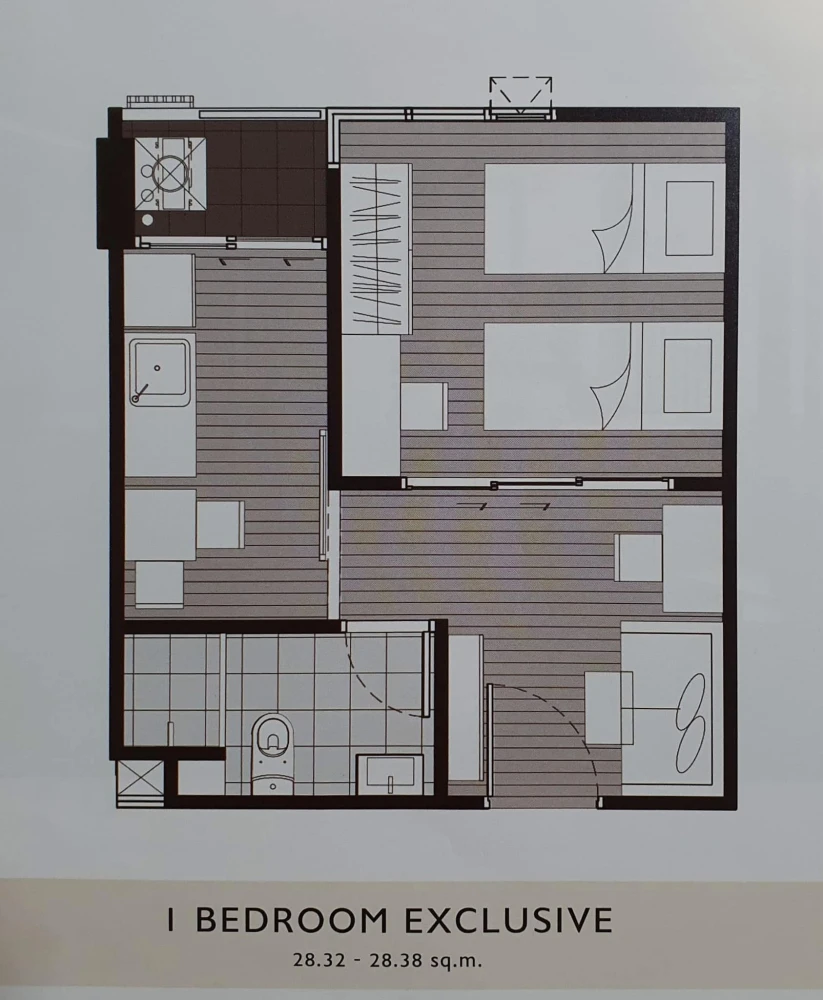 Selling Kave TU 1-bedroom, 1-bathroom unit, fully furnished with all amenities. Book now!