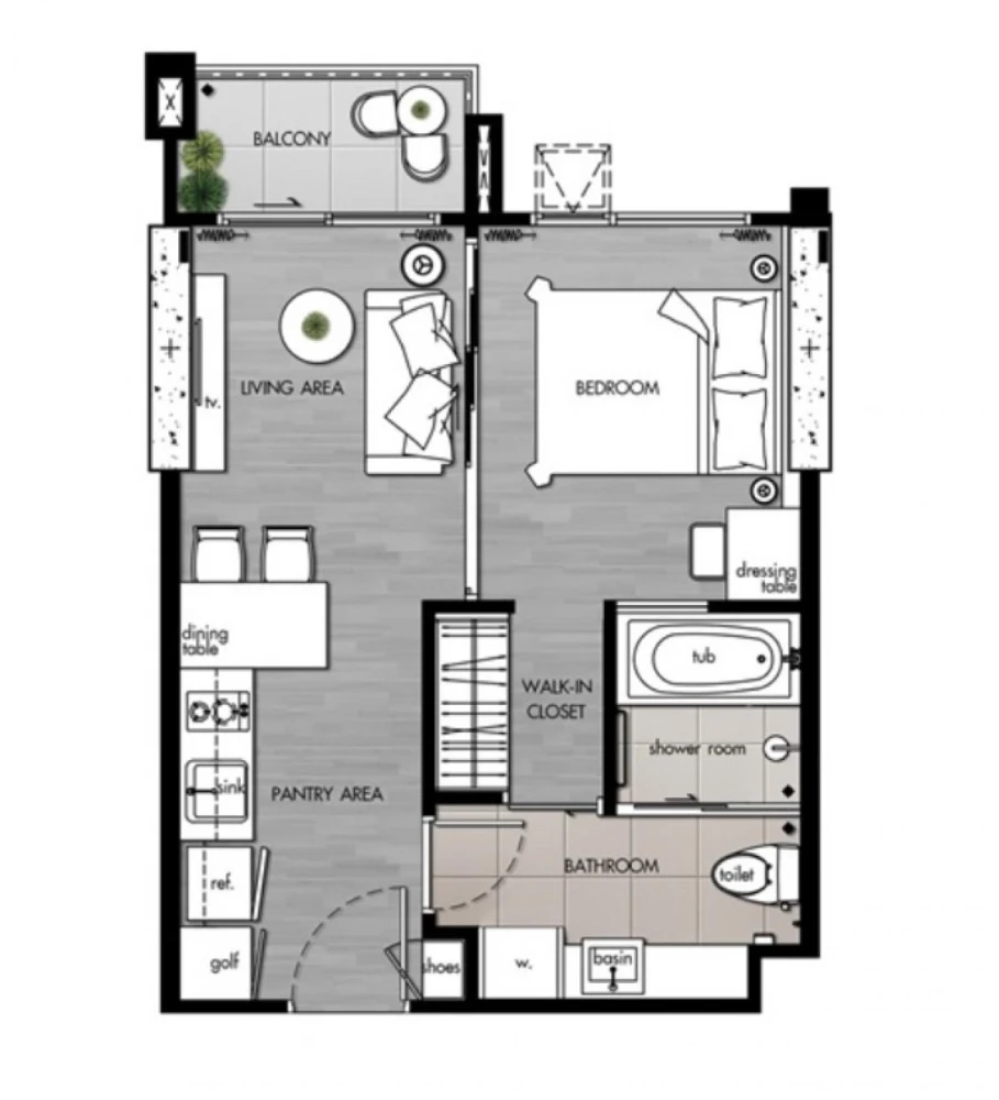 For sale: KnightsBridge The Ocean Sriracha, 12th floor, sea view, fully furnished, nice to live in, reserve now.