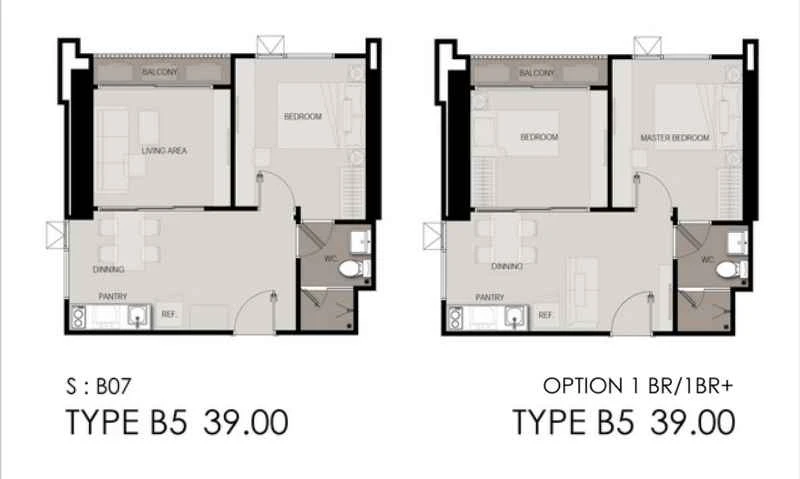 For sale: Life Sukhumvit 48, 5th floor, corner room, next to fire escape, no noise from neighboring rooms, perfect for relaxation, must book.