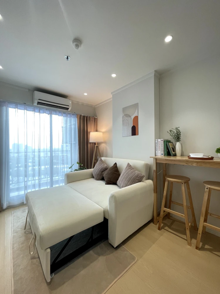 Selling Lumpini Ville Lasalle-Barring, 17th floor, unobstructed view, fully furnished. Book now!