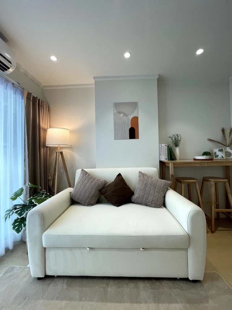Selling Lumpini Ville Lasalle-Barring, 17th floor, unobstructed view, fully furnished. Book now!