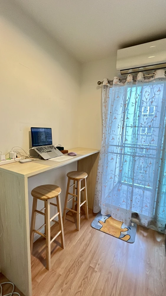 For sale Lumpini Ville On Nut 46, ready to move in, furnished, shady side, not exposed to the sun, cool room, garden view