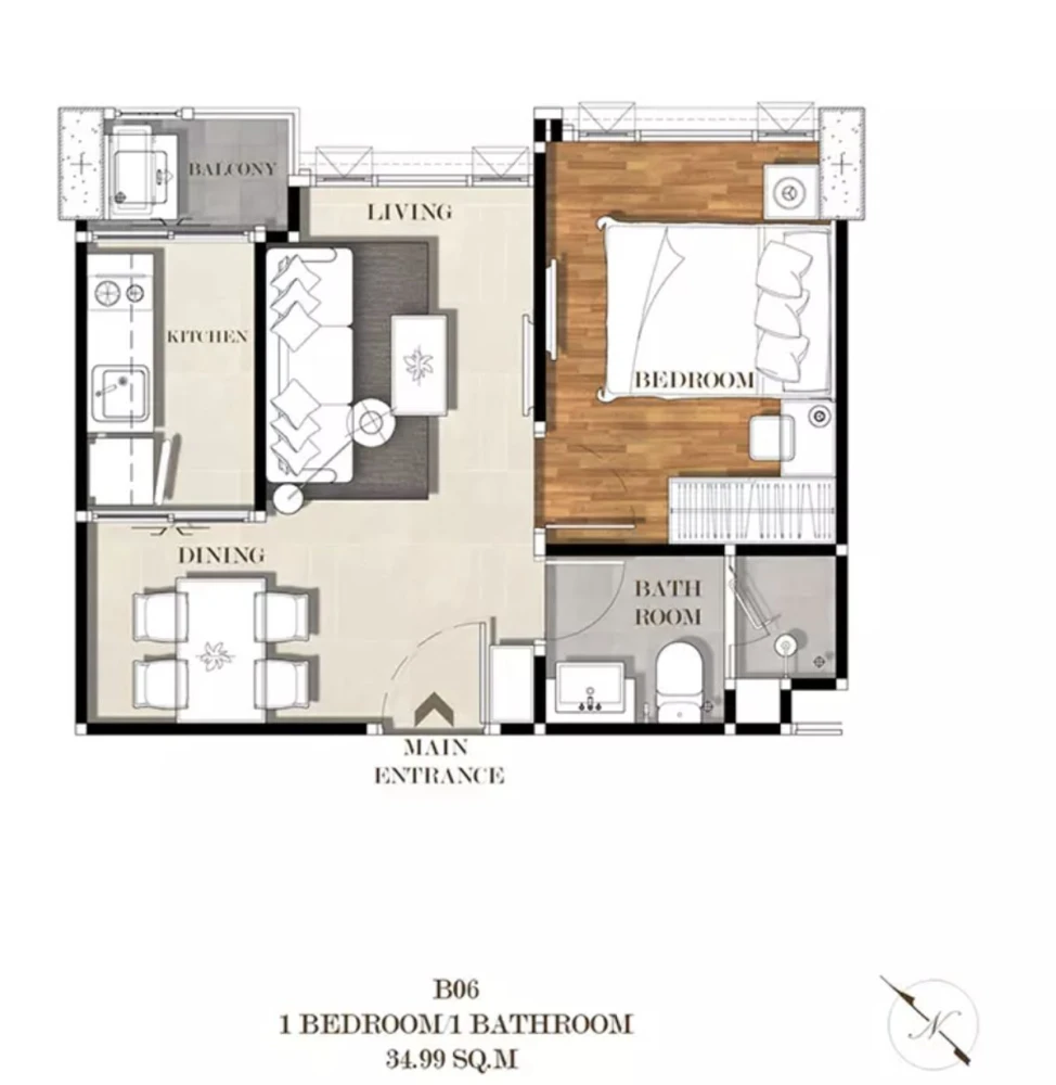 ขาย Mayfair Place Sukhumvit 50 1 ห้องนอน 1 ห้องน้ำ ตกแต่งคุมโทน ติดวอลเปเปอร์อย่างดี รีบจองเลยตอนนี้