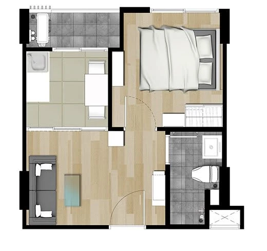 Selling Metro Luxe Kaset condo, SPC flooring throughout, includes furniture and appliances as shown in the pictures.