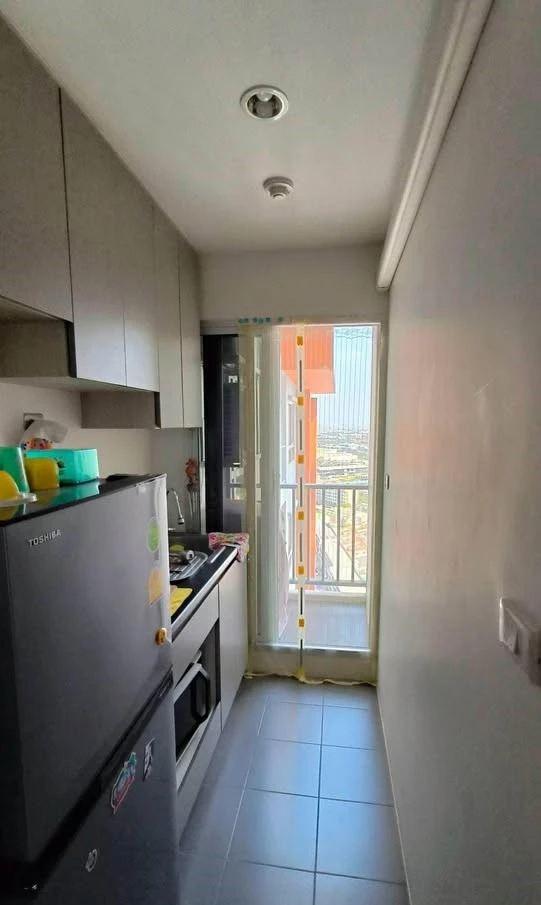 For sale or rent Niche id @ Pakkret Station 1 bedroom 1 bathroom, spacious room, lots of space, city view from high floor, book now