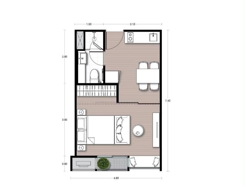 Selling a 1-bedroom, 1-bathroom Noble Form Thonglor unit. Great location, convenient transportation. What are you waiting for?