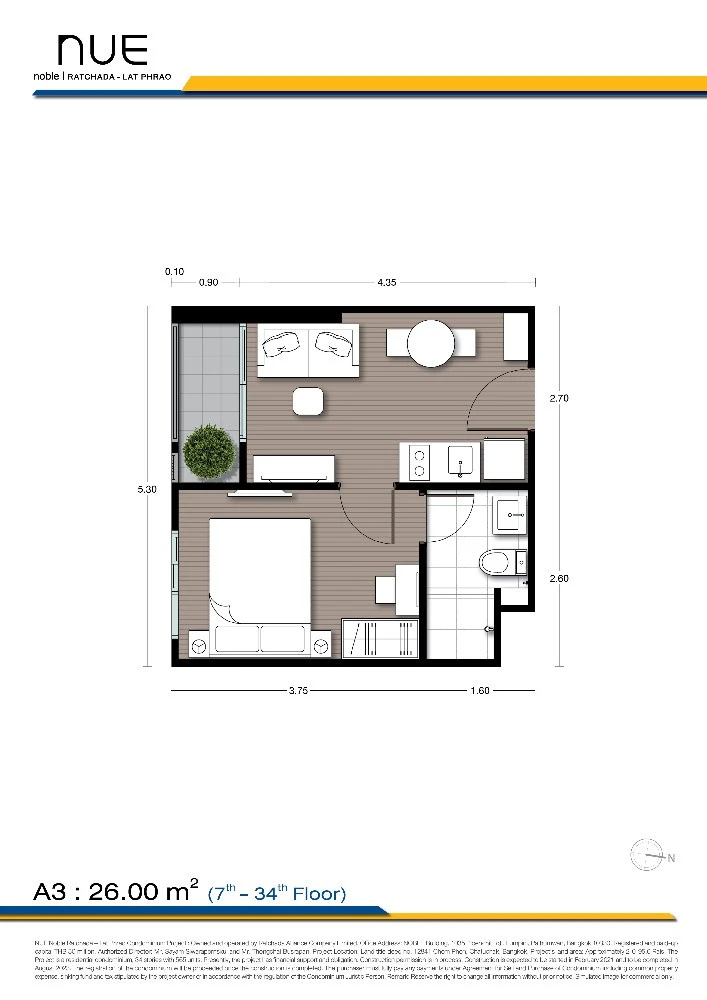 For sale: NUE Noble Ratchada-Ladprao, 15th floor, south side, swimming pool view, fully furnished, ready to move in, reserve now, urgently.