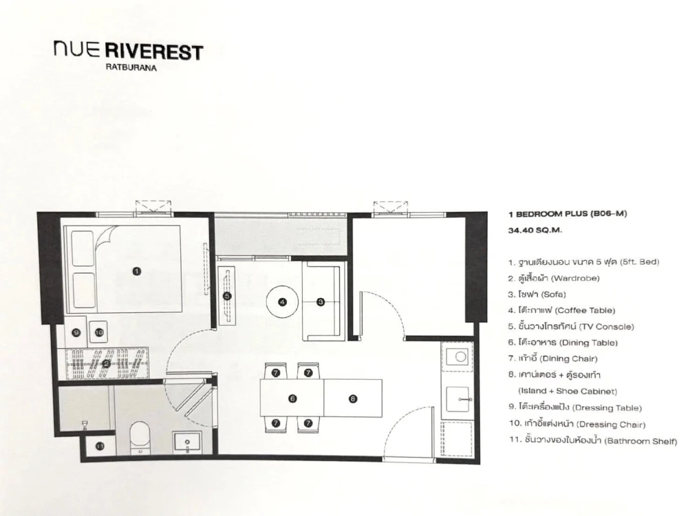 ขาย Nue Riverest Ratburana ห้องน่าอยู่ เฟอร์พร้อม หิ้วกระเป๋ามาได้เลย++