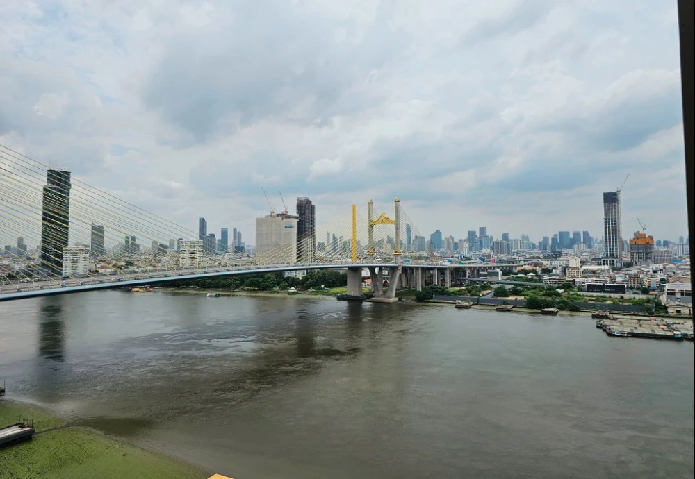 Selling NUE RIVEREST Ratchaburana, corner unit, north facing, front building next to the river, wide frontage, river view towards Rama IX Bridge and c