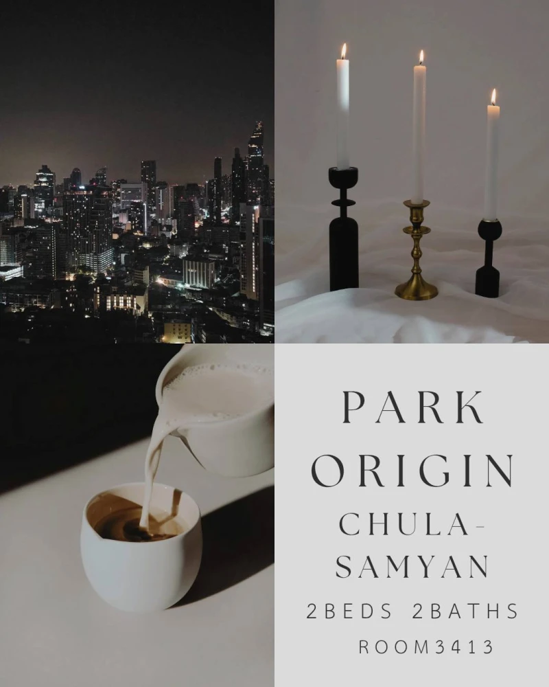 Selling a unit at Park Origin Chula Samyan, 34th floor – the highest floor with stunning city views. Stylish and chic interior. Book now!