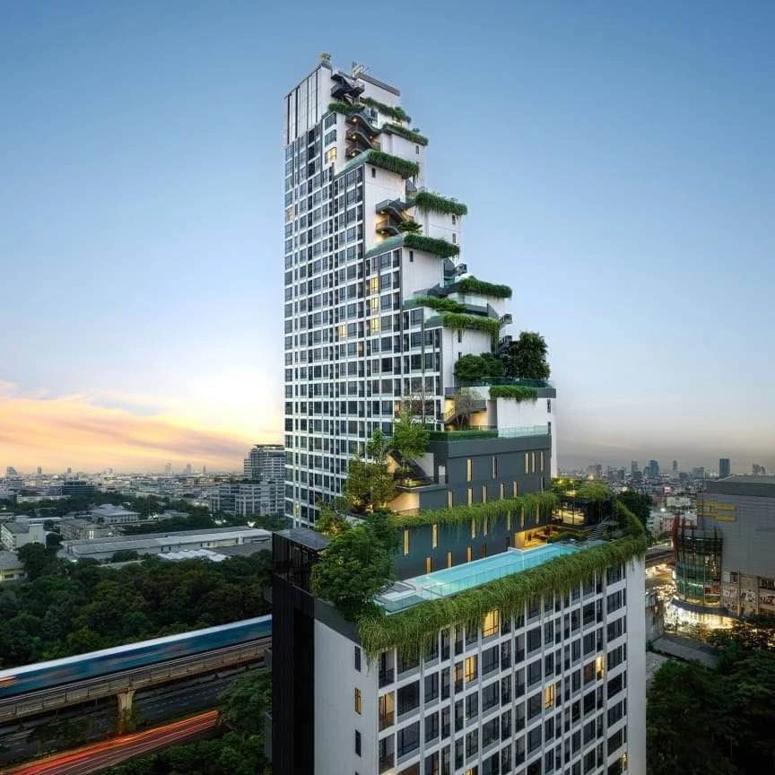 Park Origin Phayathai for sale, nice room, high ceiling, airy, has a walk-in closet, reserve now!