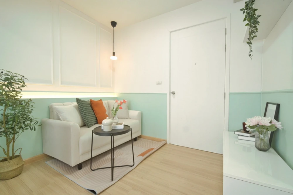 Plum Condo Bangyai Station for sale, 5th floor. Beautiful unit, fully furnished. Book now!