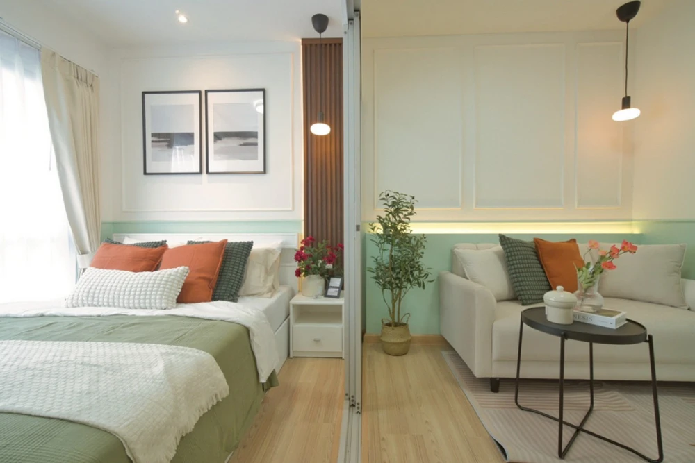 Plum Condo Bangyai Station for sale, 5th floor. Beautiful unit, fully furnished. Book now!