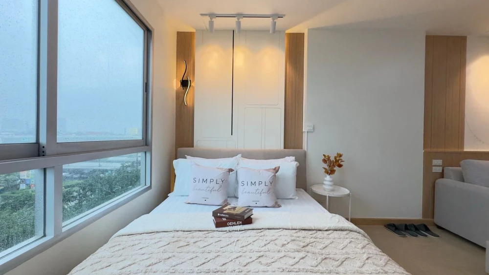 For sale: Plum Condo Nawamin, 5th floor. Beautiful unit, fully furnished—book now, don’t miss out!