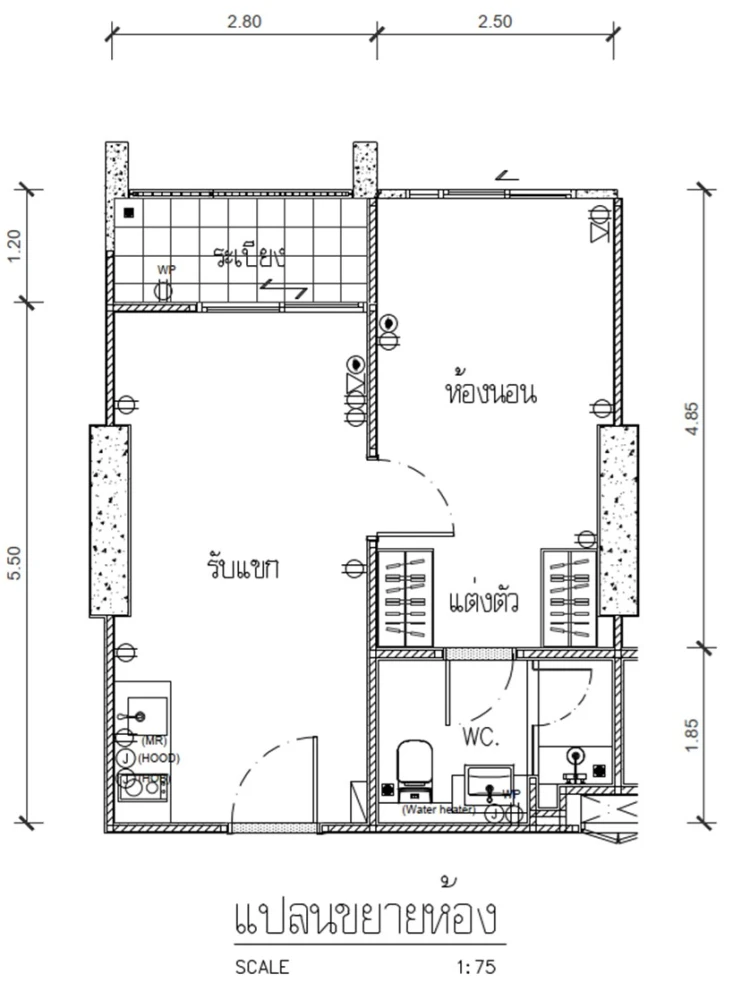 Quinn Ratchada 17 for sale, balcony facing out, open view, no buildings blocking, room does not face the main road, so there is no traffic noise, rese