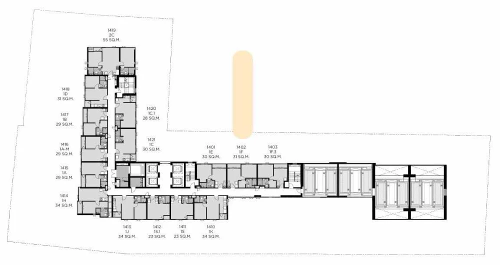 Selling Quintara MHy’DEN Pho Nimit. River view, good ventilation, not hot, no room opposite when you open the door. Grab it now!
