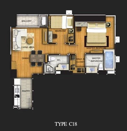 Selling Rhythm Ratchada-Huai Khwang, corner unit, 2 bedrooms, fully furnished. Don't miss out!