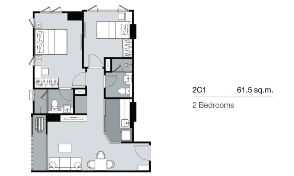 Selling Supalai Lite Thaphra - Wongwian Yai, 2 bedrooms, spacious living area, complete amenities. Book now!