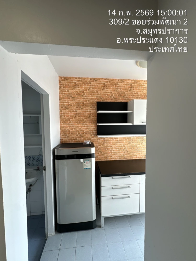 For sale: The Cache Rama 3 – Samrong, 1 bedroom, 1 bathroom, fully furnished, with beautiful wallpaper. Reserve now.