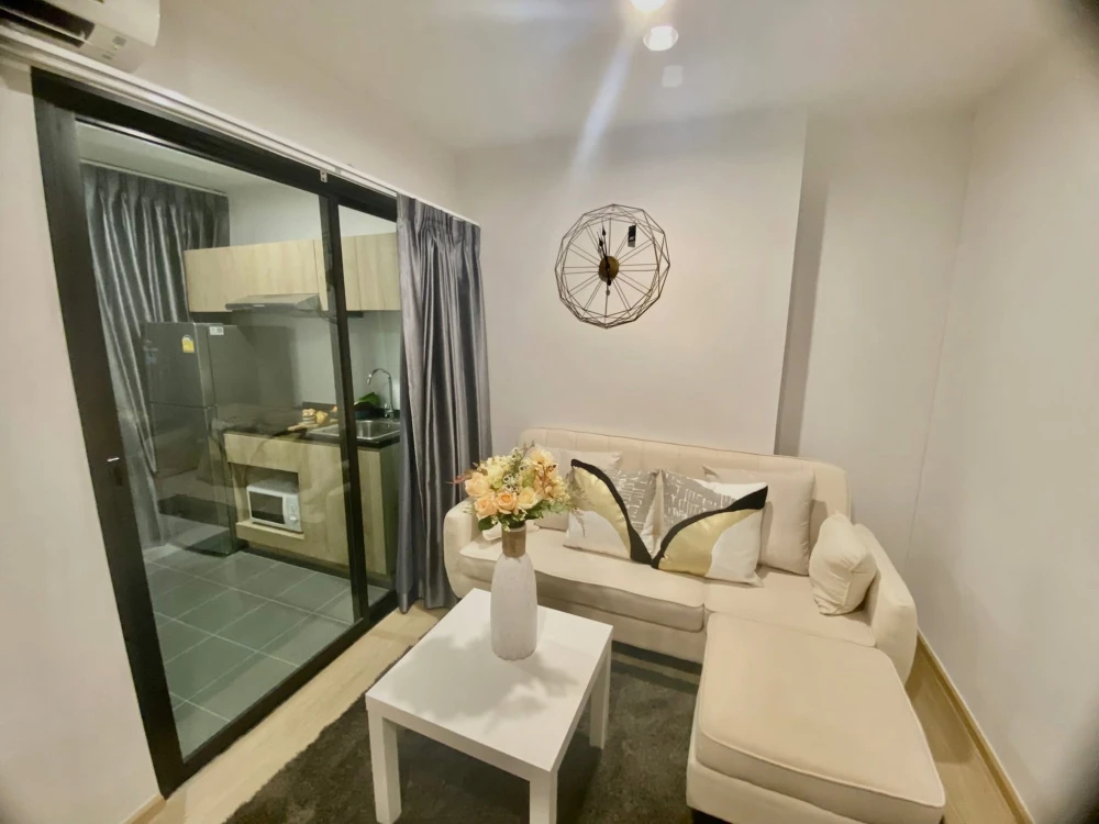 For sale: The Excel Ratchada 18, corner unit with privacy, decorated in a neutral tone, garden view, not hot, fully furnished, reserve now!