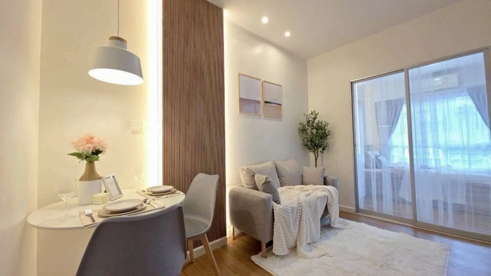 For sale: The Kith Sukhumvit 113, 1st floor, Building B, fully furnished, very beautiful, stylish, and very livable.