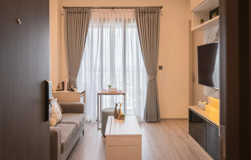 For sale: The Line Sukhumvit 101, 1 bedroom, 1 bathroom, decorated in a controlled tone, with excellent built-in walls. Reserve now!