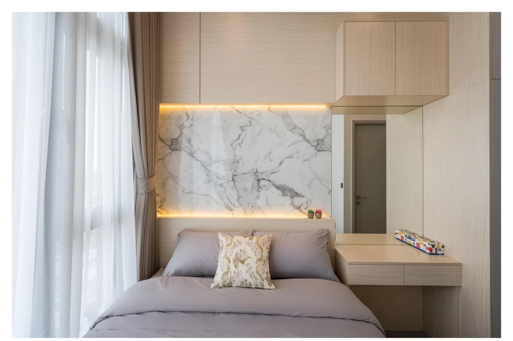 For sale: The Line Sukhumvit 101, 1 bedroom, 1 bathroom, decorated in a controlled tone, with excellent built-in walls. Reserve now!