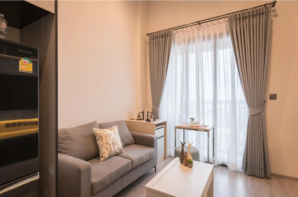 For sale: The Line Sukhumvit 101, 1 bedroom, 1 bathroom, decorated in a controlled tone, with excellent built-in walls. Reserve now!