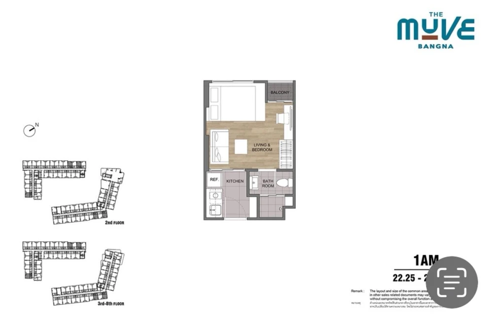 For sale: The MUVE Bangna, 1 bedroom, 1 bathroom, good location, convenient transportation, fully furnished, reserve now!