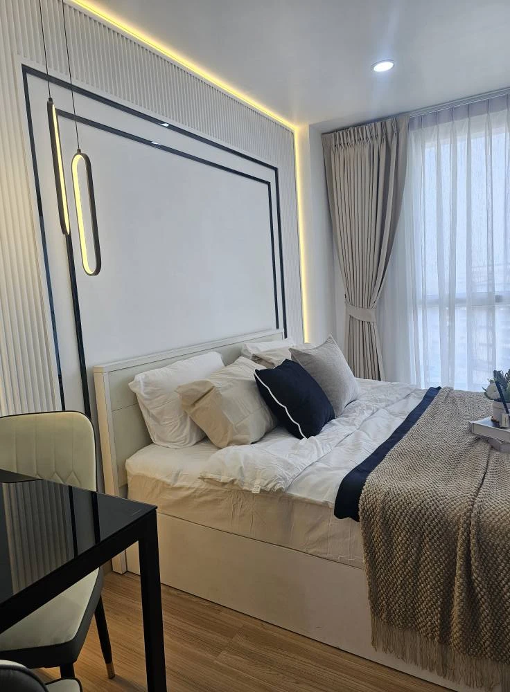 For sale: The Niche ID Ladprao 130, beautifully decorated room, bright and comfortable tones, so inviting. If you miss out, you'll regret it.