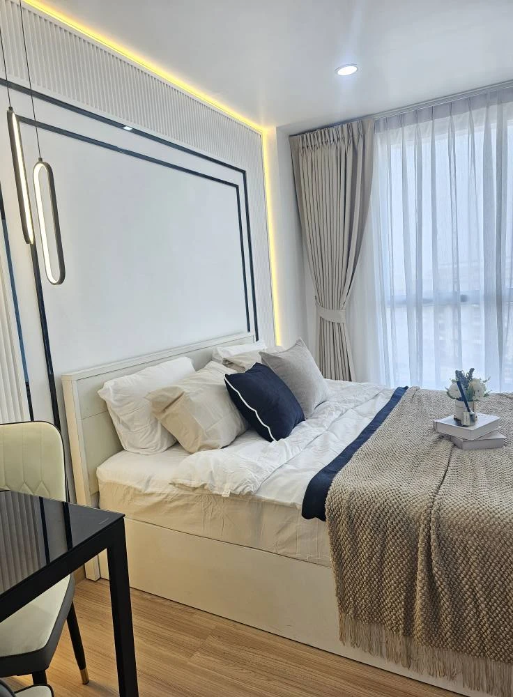 For sale: The Niche ID Ladprao 130, beautifully decorated room, bright and comfortable tones, so inviting. If you miss out, you'll regret it.