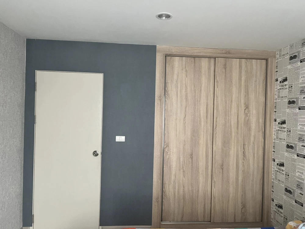 For sale: The Niche ID Rama 2, wallpapered throughout the room, with blackout curtains, swimming pool view, very attractive.