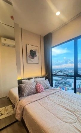 Selling The Origin Plug & Play Ramintra 12A. City view, beautiful corner unit, unobstructed view, fully furnished, ready to move in.