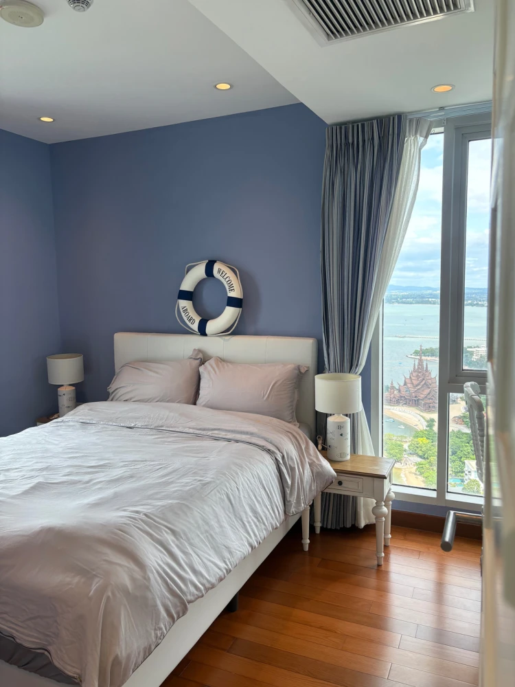 For sale: The Palm Wongamat Beach Pattaya, a nice room, good location, complete amenities, beautiful view, reserve now!