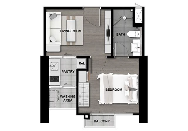 For sale: The Politan Aqua, empty room with excellent built-in furniture, great location, Chao Phraya River view, reserve now!