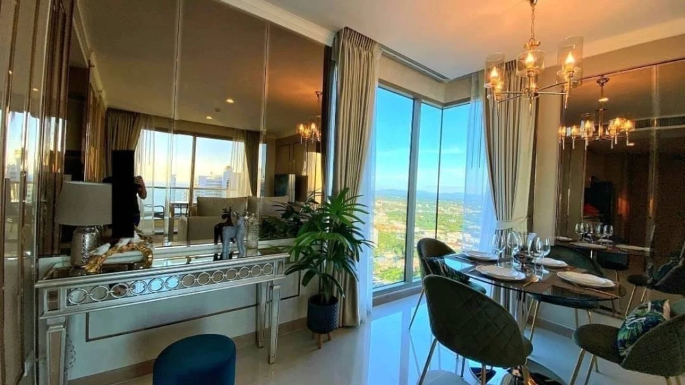 For sale: The Riviera Jomtien Pattaya, 39th floor, corner room, fully furnished, nice to live in, reserve now, urgent!