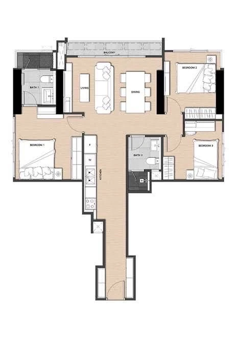 Selling The Signature by Urbano, a large 3-bedroom unit with a great layout and high privacy. Don't miss out!