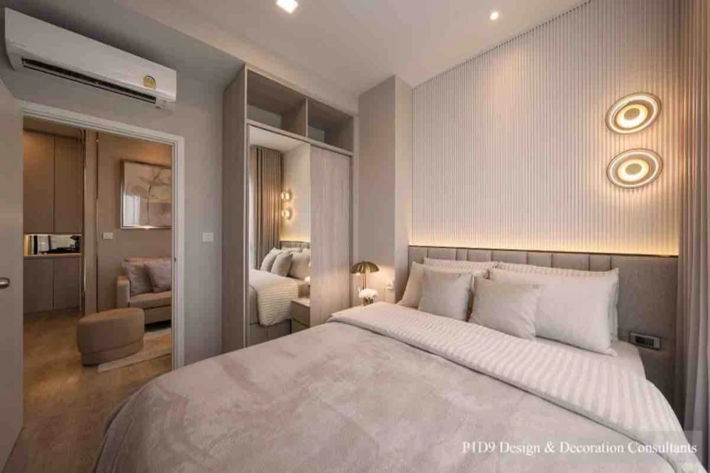 Selling The Tree Pattanakarn - Ekkamai, 7th floor, garden view, corner unit, bedroom wall not shared with any other unit, fully furnished with built-i