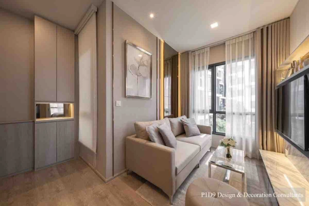 Selling The Tree Pattanakarn - Ekkamai, 7th floor, garden view, corner unit, bedroom wall not shared with any other unit, fully furnished with built-i