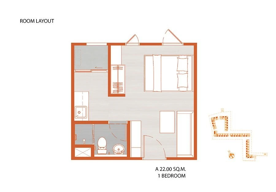 For sale: Unio Sukhumvit 72, 6th floor, partitioned room, fully furnished, just bring your bag, don't miss out!