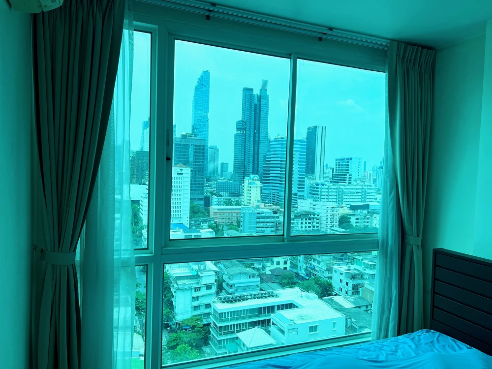 Selling Wish @ Samyan, 18th floor, beautiful city view, well-divided rooms, fully furnished. Don't miss out!