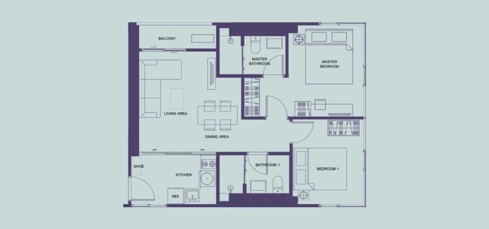 XT Ekkamai for sale, spacious room, lots of usable space, good location, comes with complete furniture and appliances. Reserve now!
