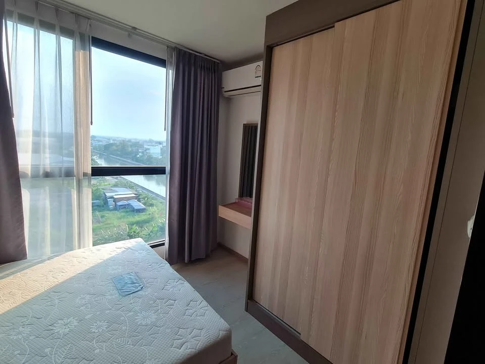 Condo for sale, The Excel Khu Khot, well-separated rooms, wallpapered throughout the room, come and reserve now, don't wait.