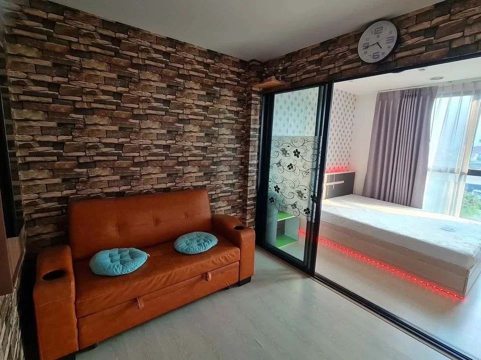 Condo for sale, The Excel Khu Khot, well-separated rooms, wallpapered throughout the room, come and reserve now, don't wait.