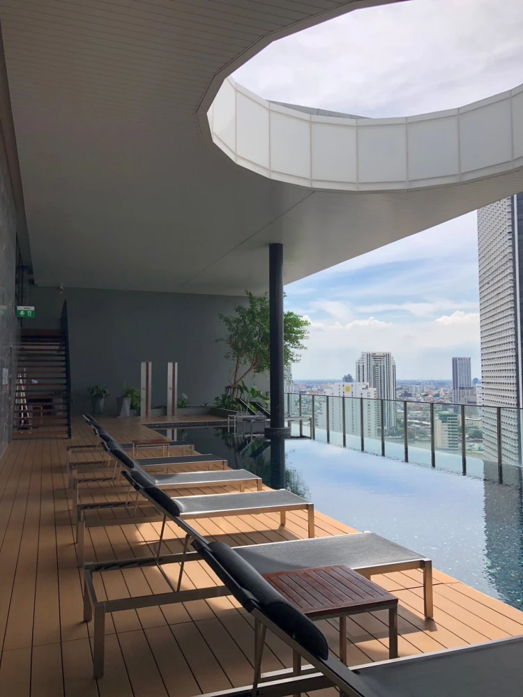 For sale: Noble Revo Silom family condo, high floor, beautiful river and city view from every angle. Buy now, don't miss out!