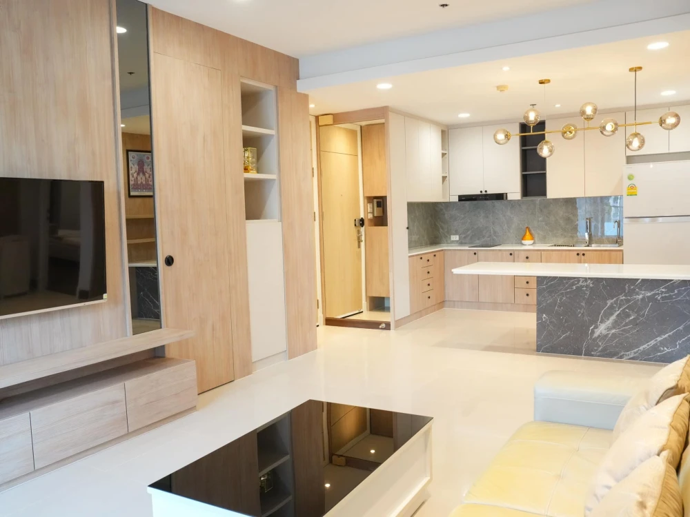 For sale, luxury condo, Supalai Premier Ratchawithi, decorated in a modern luxury style mixed with minimalist, corner room, beautiful view, good venti
