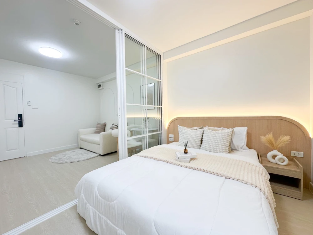 ขาย ซิตี้โฮม รัชดา-ปิ่นเกล้า ขนาด 29.1 ตร.ม. ตึก A2 ชั้น 2ตกแต่งสวยแบบมินิมอล น่าอยู่มากๆ รีบจองเลย