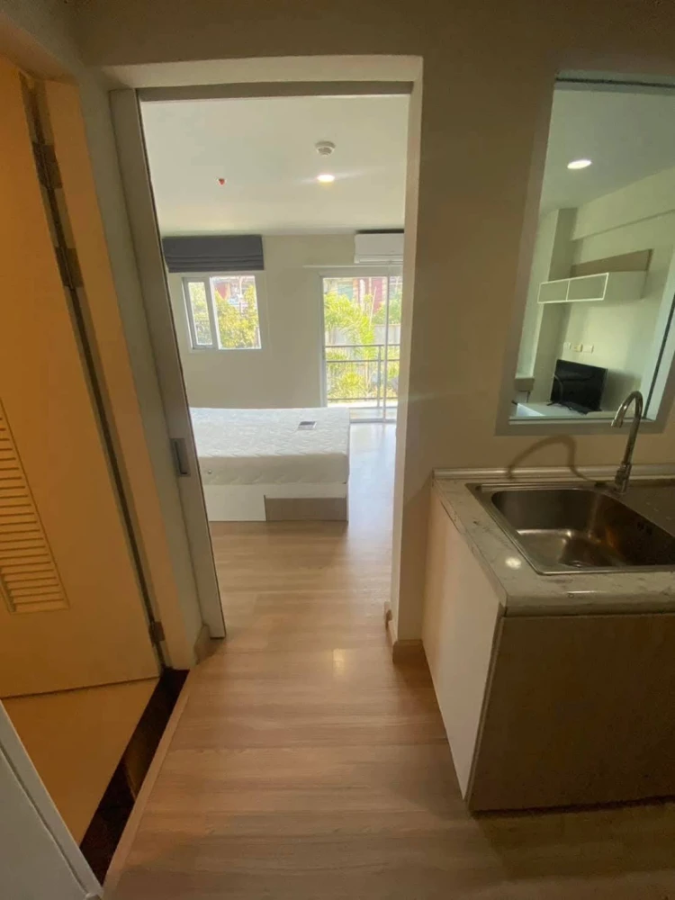 For sale: The Escape Condominium, Sukhumvit 101/1, 2nd floor, pool view, wide and airy hallway, spacious back balcony. Book now!